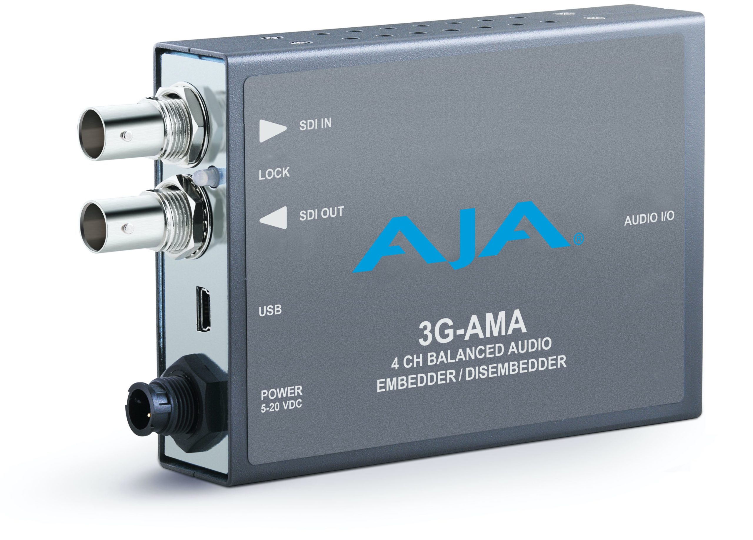 3G/HD/SD 4 channel analog audio embedder/disembedder