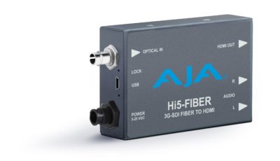 Hi5 with ST-fiber input 3G/HD/SD over fiber protocol