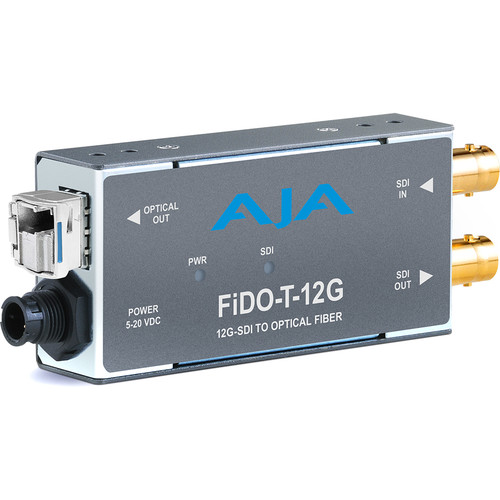 Single channel SD/HD/12G SDI to LC fiber with looping SDI output