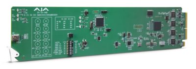 3G-SDI 8-channel 24-bits AES embedder/disembedder, dashboard support
