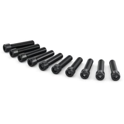 Set of black B4 mount screws for URSA Mini Pro camera.