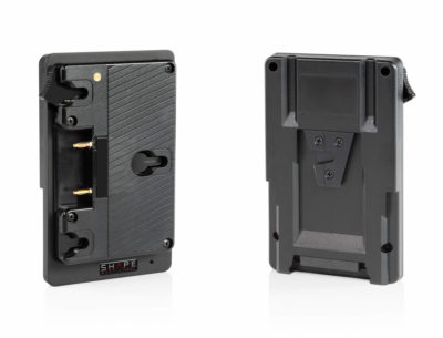 SHAPE gold mount to V-mount regulated battery converter