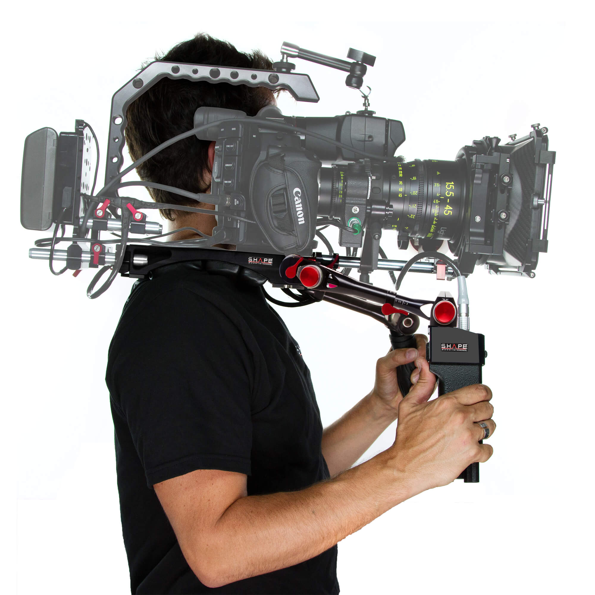 8000 v-lock quick release baseplate (BP0008), tripod plate and Telescopic ARRI rosettes handles - Image 2