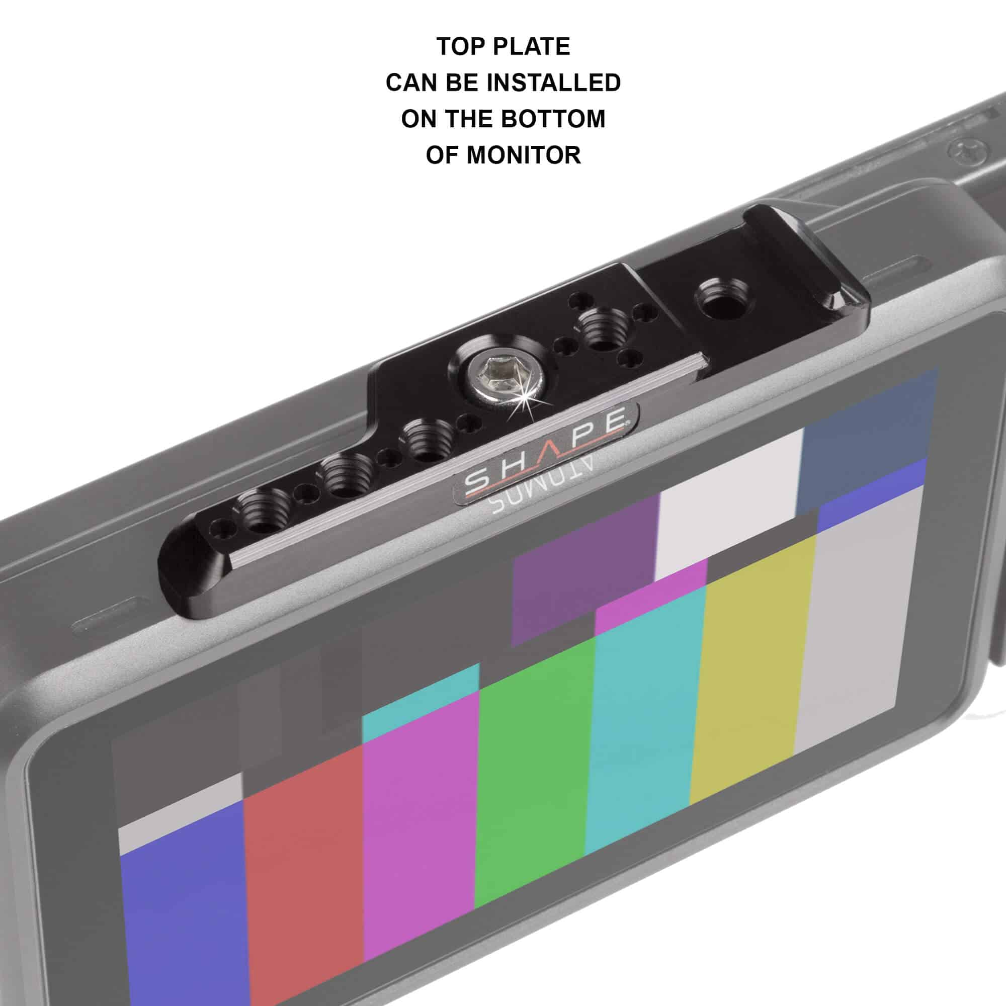 SHAPE top plate for Atomos Ninja V monitor recorder with mounting options.