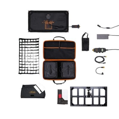 ALL-IN 2 Color Gaffer KIT with lighting accessories and case.