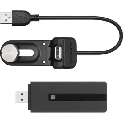 Wireless LAN adapter with USB and Ethernet connections for Sony PXW-X series.