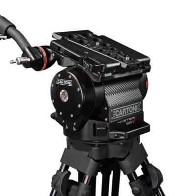 Master 65 dove tail plate fluid head for professional camera support.