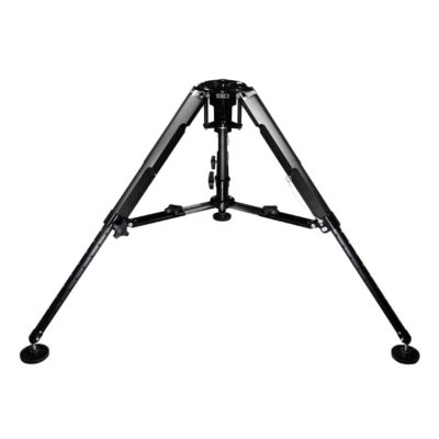 HDT SPORT 200 1-St ALU BLACK tripod BLACK (flat/Mitchell) w/ stabilizing column, Heavy Duty mid-level spreader and Pivoting aluminum feet (aluminium 1 stage Flat/Mitchell)