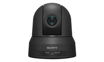 Sony PTZ camera with 20x optical zoom and IP control capabilities.