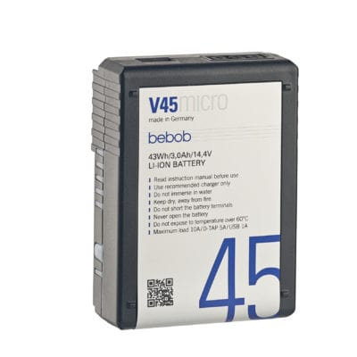 Bebob V45 Micro lithium-ion battery for professional camera equipment.
