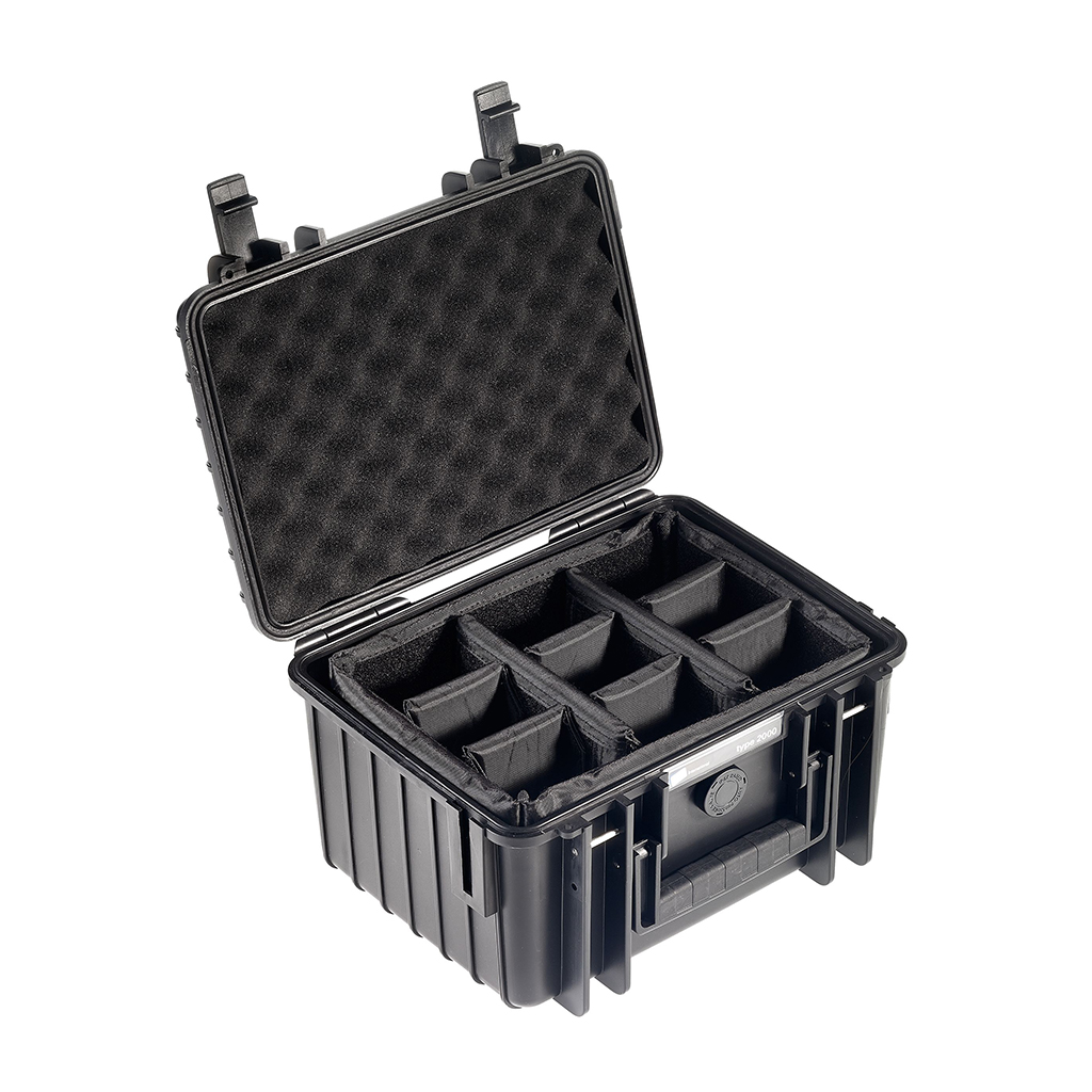 outdoor.cases 2000 with divider system (RPD) (black)