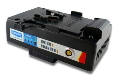 Hot swap quickchanger of batteries and UPS safety system with 21W of energy reserve, goldmount fitting