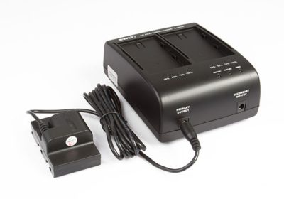 JVC SSL Dummy Battery Adaptor with power cable and charger for camera use.