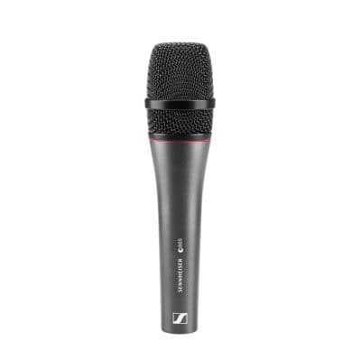 Condenser supercardioid vocal microphone with XLR connection and included clip.