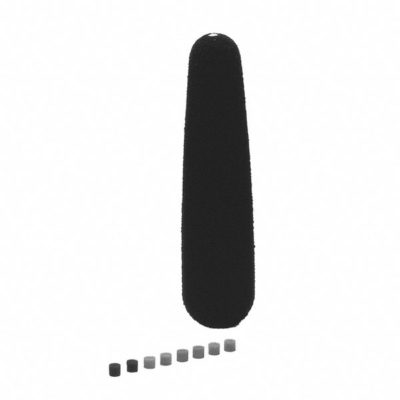 Black windscreen with eight color labels for MKH 70 microphone.