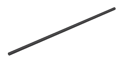 Black 60cm rod with 3/8" tripod thread for MKH 8000.