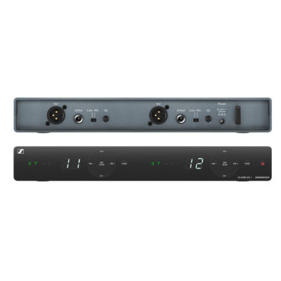 Table top two-channel receiver with internal antennas and NT 12-5 CW power supply, frequency range: BC (670-694 MHz)