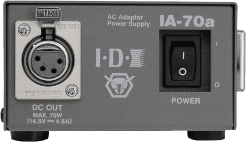The IA-70a is a 4-pin, single output 70W / 4,8A power supply.