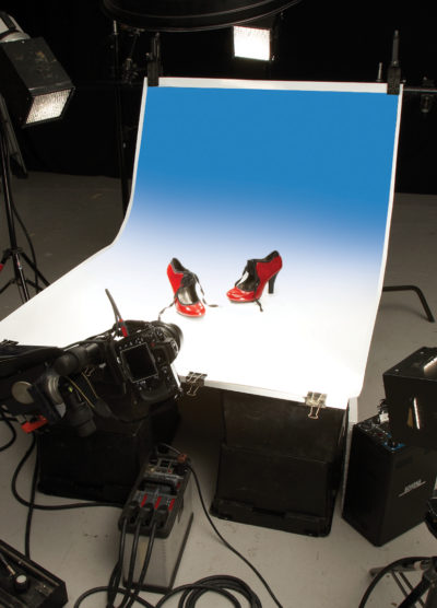 Colorama Colorgrad Background PVC 110x170cm White/Blue