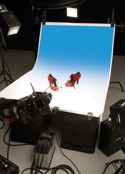 Colorama Colorgrad Background PVC 110x170cm White/Sky