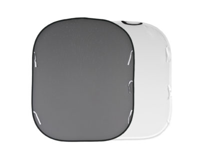 Plain Collapsible 1.5 x 1.8m White/Mid Grey