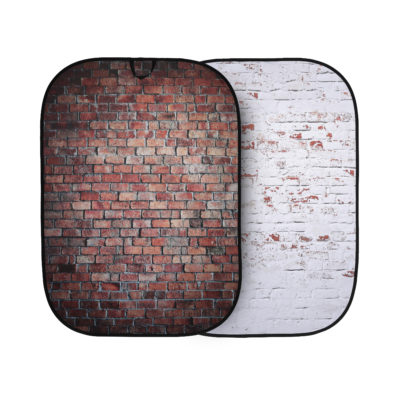Urban Collapsible 1.5x2.1m Classic Red/Distressd White Brick