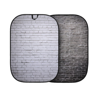 Urban Collapsible 1.5x2.1m Painted White/Industrl Grey Brick