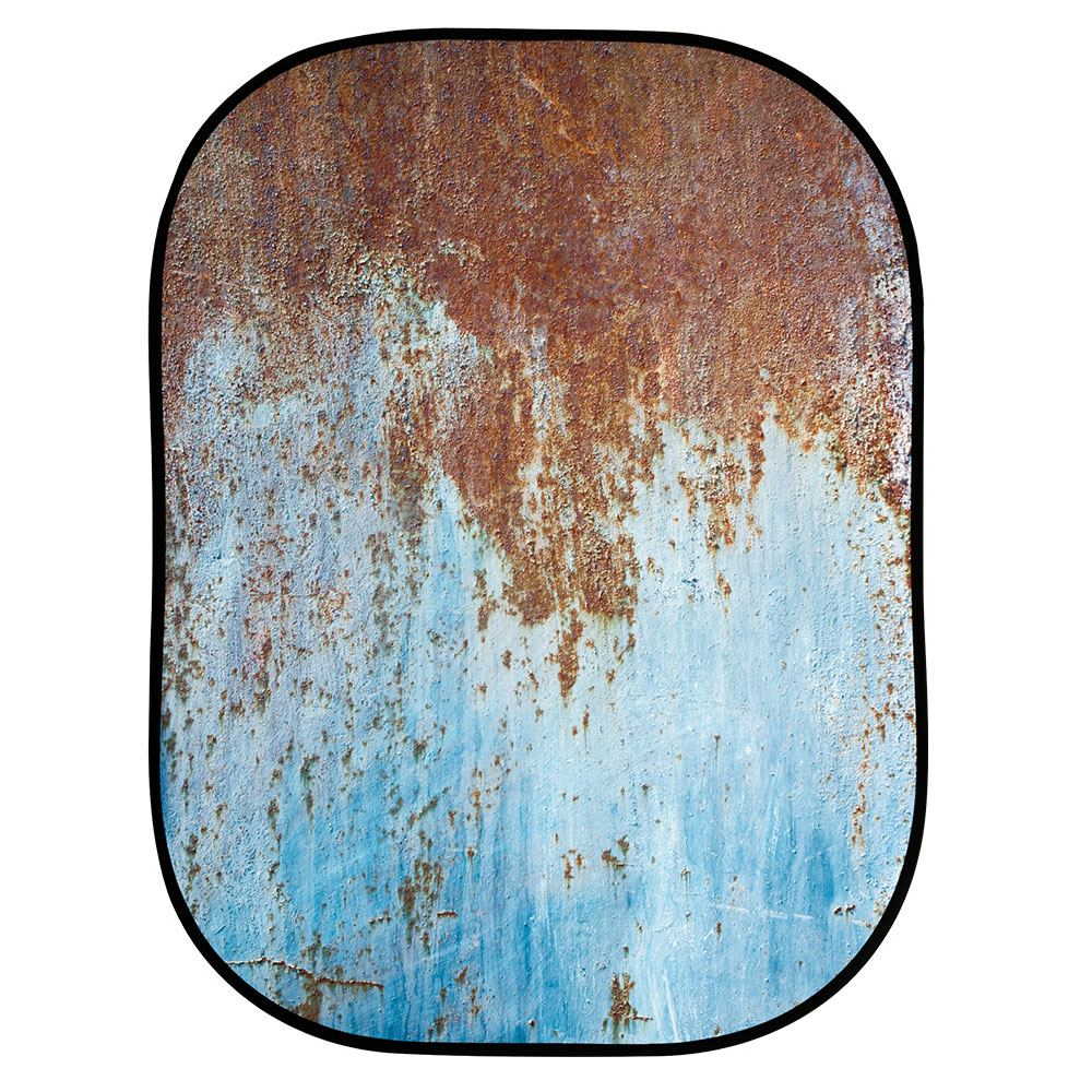 Urban Collapsible 1.5 x 2.1m Rusty Metal/Plaster Wall - Image 2
