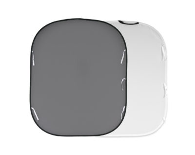 Plain Collapsible 1.8 x 2.15m White/Mid Grey