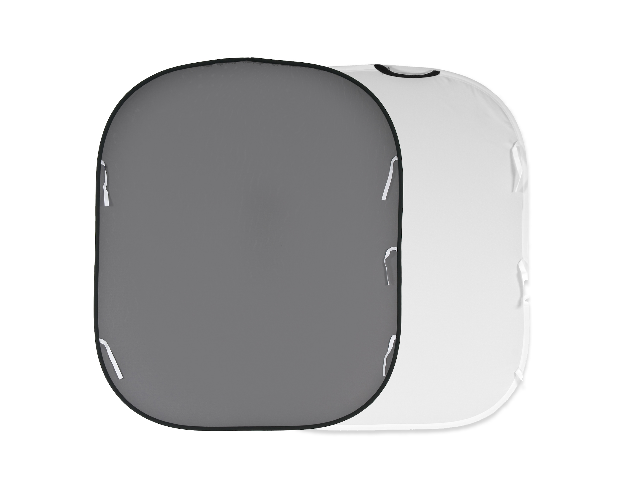 Plain Collapsible 1.8 x 2.15m White/Mid Grey