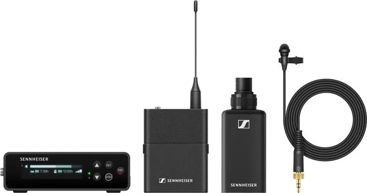 Portable digital wireless set. Includes (1) EW-DP EK digital portable single channel receiver, (1) EW-D SK digital bodypack transmitter, (1) ME 2 omnidirectional lavalier microphone, (1) EW-D SKP digital plug-on transmitter (1) Mounting kit (cheeseplate, cold shoe, belt clip & screws), (1) BA 70 liion battery & (2) AA battery, (1) Locking 3.5 mm TRS plug to 3.5 mm TRS plug cable, (1) Locking 3.5 mm TRS plug to XLR plug cable and (1) USB-C charging cable, frequency range: R1-6 (520 - 576 MHz)