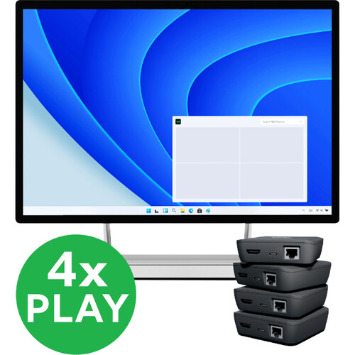 VideoWall bundle 4x PLAY and 1x VideoWall software licence