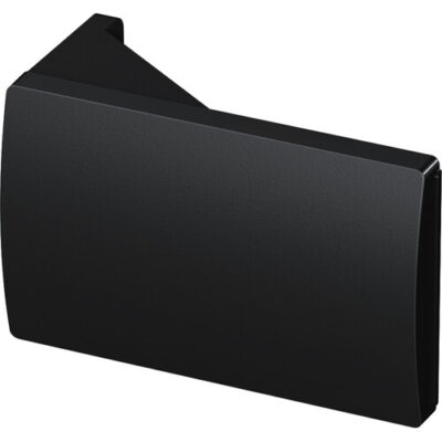 Black portable speaker with a sleek modern design for high-quality sound.