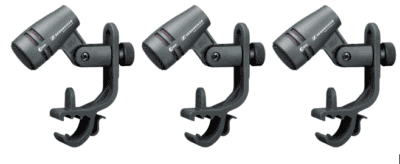 Microphone set with 3x e 604, instrument microphone, dynamic, cardioid, including bracket holder and cases