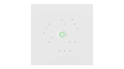 The TCCM CT-W Kit for flush-mounting of ceiling microphone in the ceiling consists of 1x Ceiling Microphone TeamConnect Ceiling Medium, 1x TCCM CTFP-W square plate (white), 1x Phoenix connector, 1x Safety rope, 1x Suspension kit.