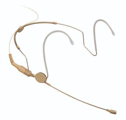 Neckband microphone, omnidirectional, MKE platinum, connection cable, 1.6m, 3.5mm EW jack, beige