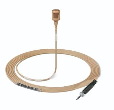 Miniature clip-on microphone, omnidirectional, 3.5mm EW jack, for SK 100/300/500, beige, accessories not included