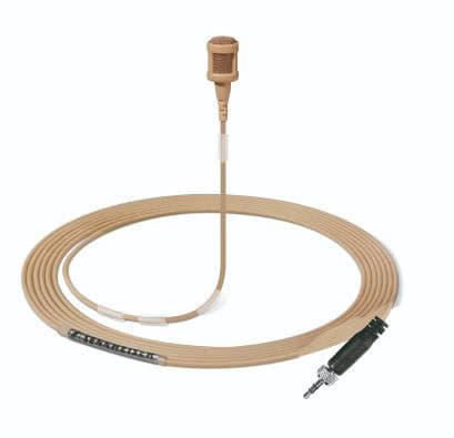 Miniature clip-on microphone, omnidirectional, 3.5mm EW jack, for SK 100/300/500, beige, accessories not included