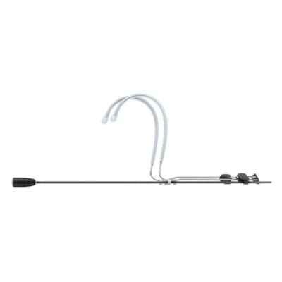 Headset microphone (omnidirectional, pre-polarized condenser) with 1.6m cable for XS Wireless and evolution wireless, black. Includes (1) HSP Essential omni-black with 3.5mm jack, (1) SL MZW 1 foam windscreen and (1) soft pouch