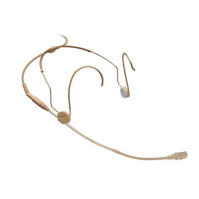 Neckband microphone, cardioid, for SK 50/250/2000/5212/6000/9000, 3-pin SE connector, cable 1.6m, beige
