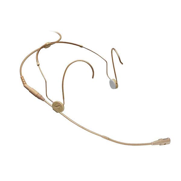 Neckband microphone, cardioid, connection cable, 1.6m, 3.5mm EW jack, beige