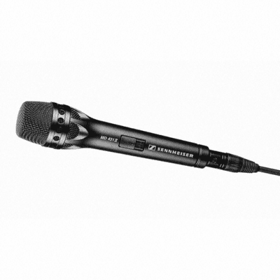 Hand microphone, dynamic, supercardioid, I/O switch, 3-pin XLR-M, black, includes microphone clip