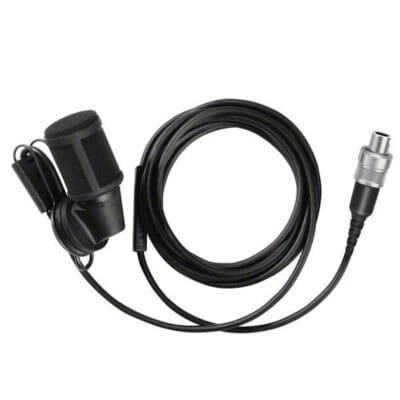 Clip-on microphone, cardioid, 3 pin SE plug for SK 50/250/2000/5212/6000/9000, includes clip and wind protection, anthracite