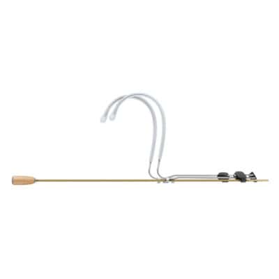 Headset microphone (omnidirectional, pre-polarized condenser) with 1.6m cable for XS Wireless and evolution wireless, beige. Includes (1) HSP Essential omni-beige with 3.5mm jack, (1) SL MZW 1 foam windscreen and (1) soft pouch